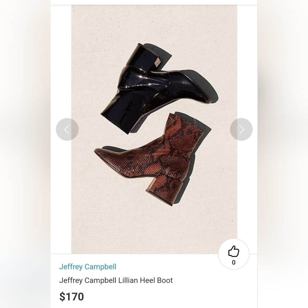 Jeffrey Campbell leather Lillian booties sz 40 (US 9)
